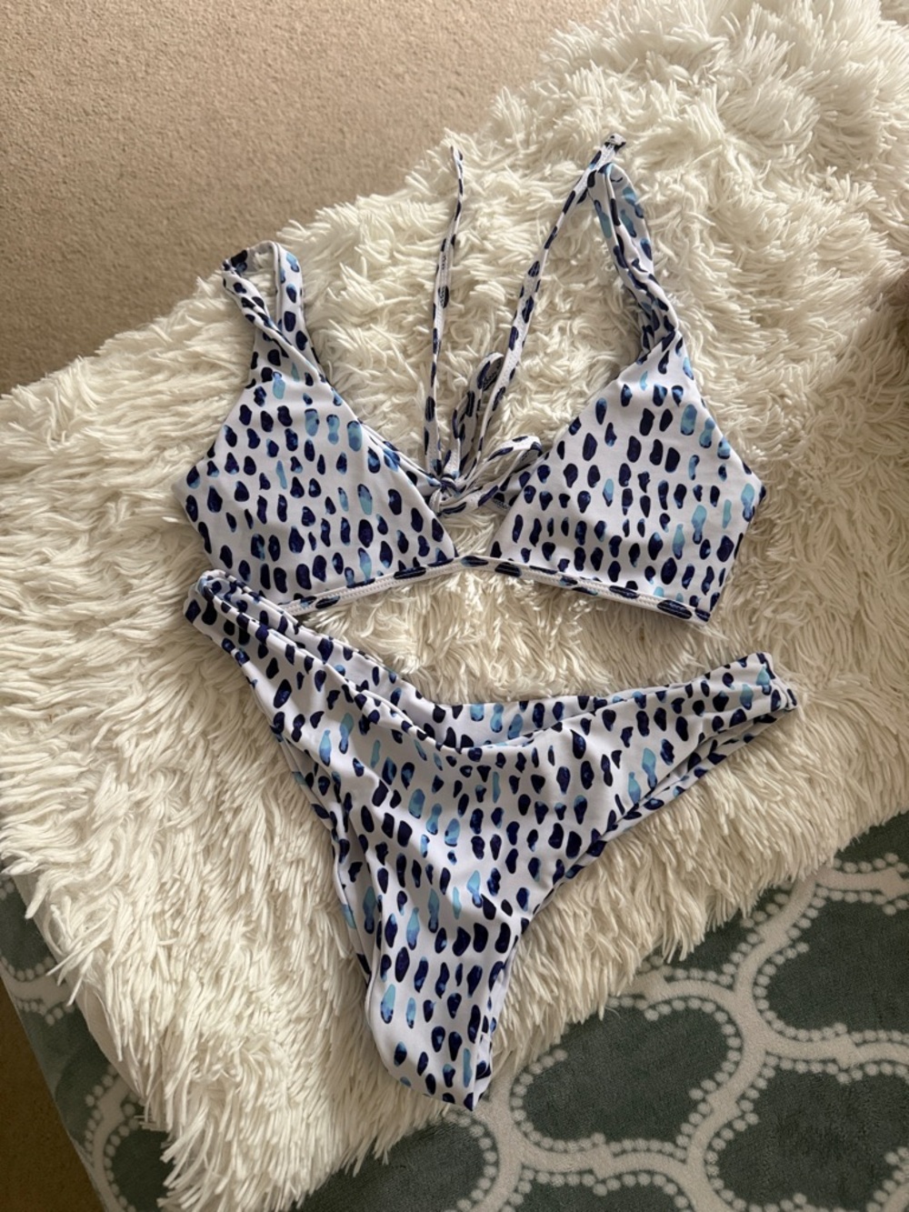 tie front printed bikini